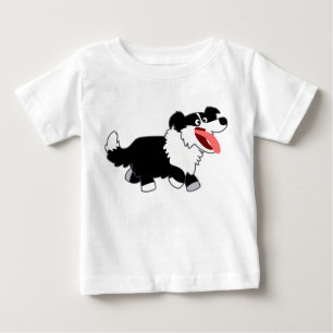 T-shirt Pour Bébé T-shirt heureux mignon de bébé de border collie