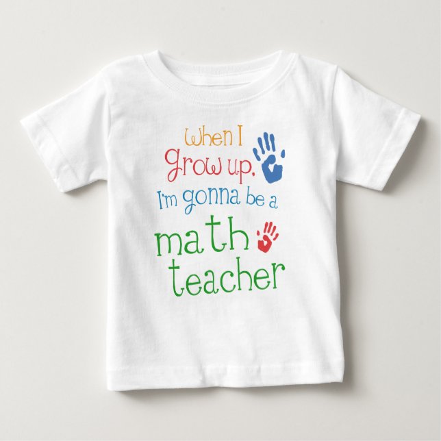 T-shirt Pour Bébé T-shirt infantile de bébé de professeur de maths (Devant)