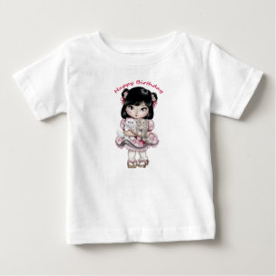 T-shirt Pour Bébé T-shirt Joyeux Anniversaire Bébé Filles