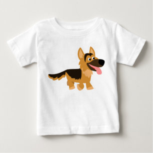 T-shirt Pour Bébé T-shirt mignon de bébé de chien de berger allema