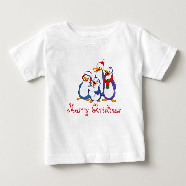 T-shirt Pour Bébé T-shirt pingouins bébé (Devant)