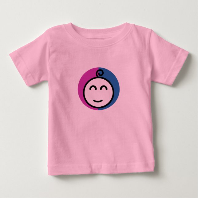 T-shirt Pour Bébé T-Shirt Rose Bébé (0-24 mois) (Devant)