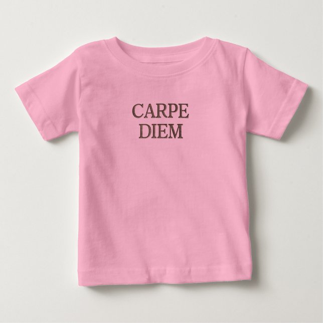 T-shirt Pour Bébé T-shirt rose bébé Carpe Diem (Devant)