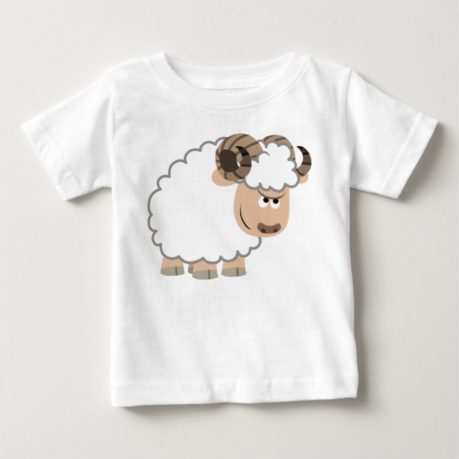 T-shirt Pour Bébé T-shirt sûr mignon de bébé de RAM de bande (Devant)