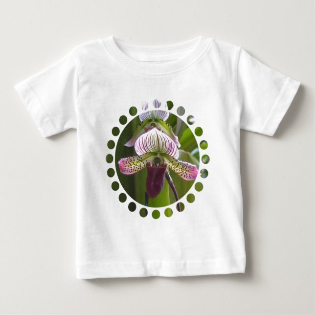 T-shirt Pour Bébé T-shirt unique de bébé d'orchidée (Devant)