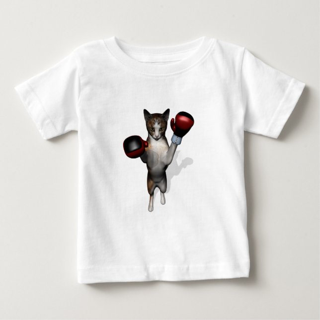 T-shirt Pour Bébé Tabby Boxer (Devant)