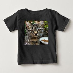 T-shirt Pour Bébé Tabby Cat Kitten Faire contact visuel