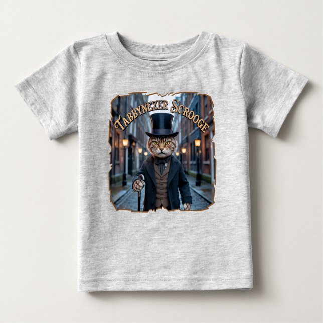 T-shirt Pour Bébé Tabbynezer Scrooge Photographic – Tabby Scrooge (Devant)