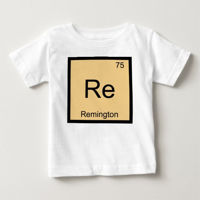 T-shirt Pour Bébé Table périodique de l'élément de chimie de nom de  (Devant)