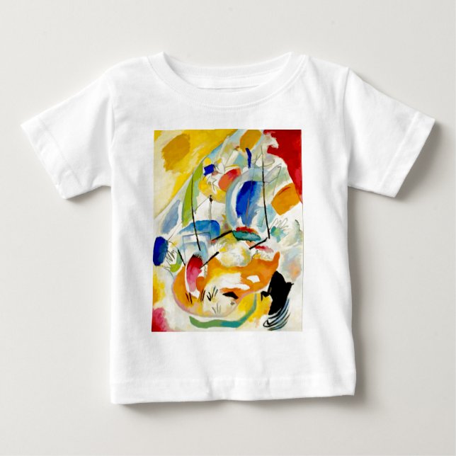 T-shirt Pour Bébé Tableau de la bataille navale de Kandinsky 1913 (Devant)