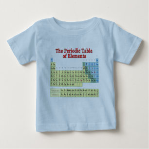 T-shirt Pour Bébé Tableau des éléments périodique