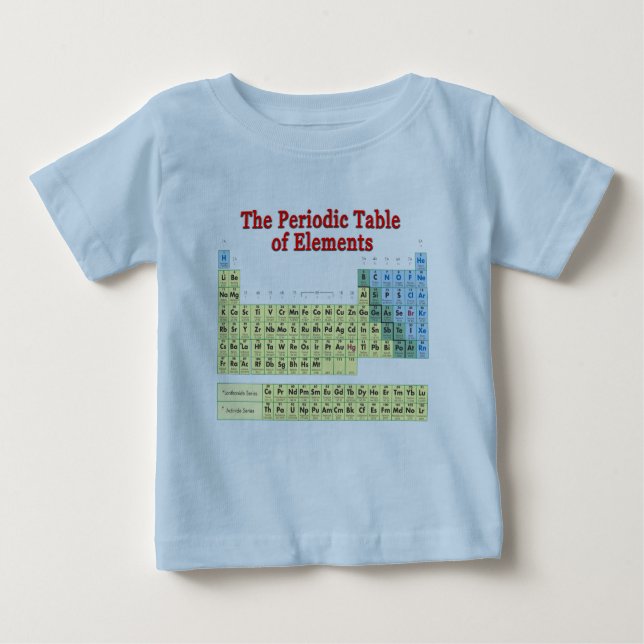 T-shirt Pour Bébé Tableau des éléments périodique (Devant)