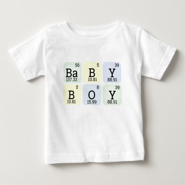 T-shirt Pour Bébé Tableau périodique de bébé Science Chimie Professe (Devant)