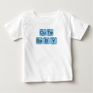 T-shirt Pour Bébé Tableau périodique des éléments de bébé mignon