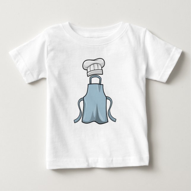 T-shirt Pour Bébé tablier de cuisine et casquette de Cuisine (Devant)