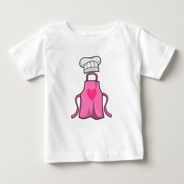 T-shirt Pour Bébé tablier de cuisine et casquette de Cuisine avec co (Devant)