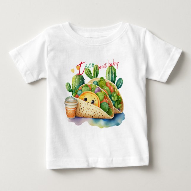 T-shirt Pour Bébé Taco 'about Baby mignonne Nouveau cadeau bébé Fies (Devant)