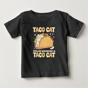 T-shirt Pour Bébé Tacocat épelé à l'envers Taco Chat Mexicain