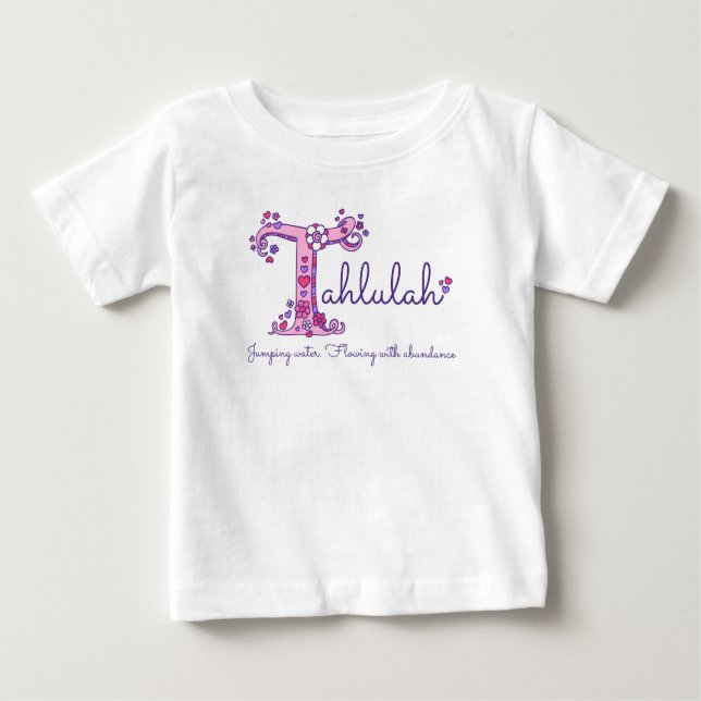 T-shirt Pour Bébé Tahlulah signification du prénom & vêtements avec  (Devant)
