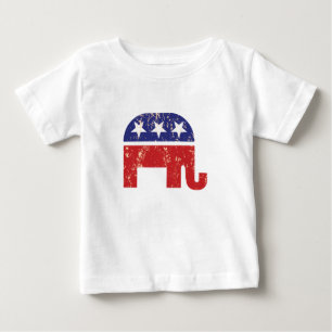 T-shirt Pour Bébé Tan affligé par éléphant original républicain