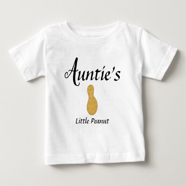 T-shirt Pour Bébé Tante Bébé Enfant Vêtements Peanut Niece Nephew (Devant)