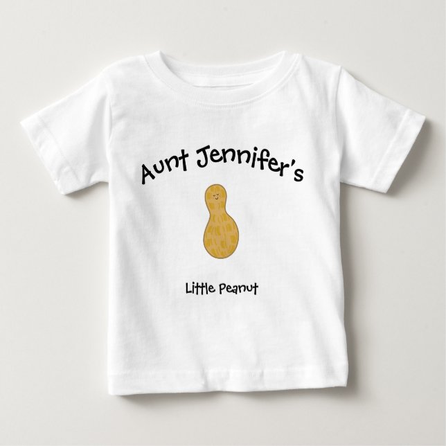 T-shirt Pour Bébé Tante Bébé Vêtements Peanut Niece Nephew (Devant)