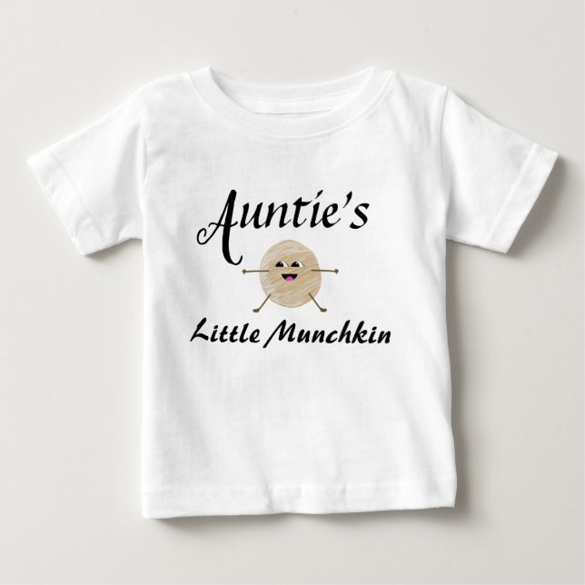T-shirt Pour Bébé Tante Little Munchkin Niece Nephew mignon Toddler (Devant)