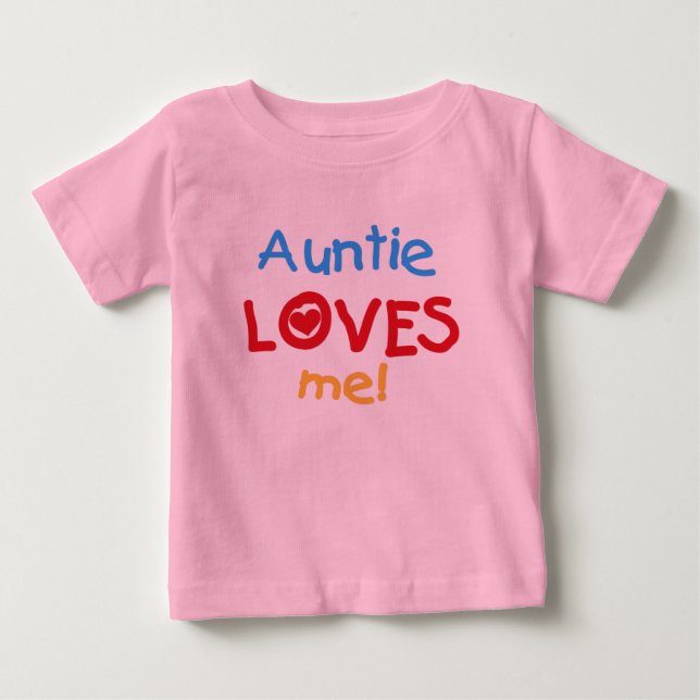 T-shirt Pour Bébé Tante M'aime (Devant)