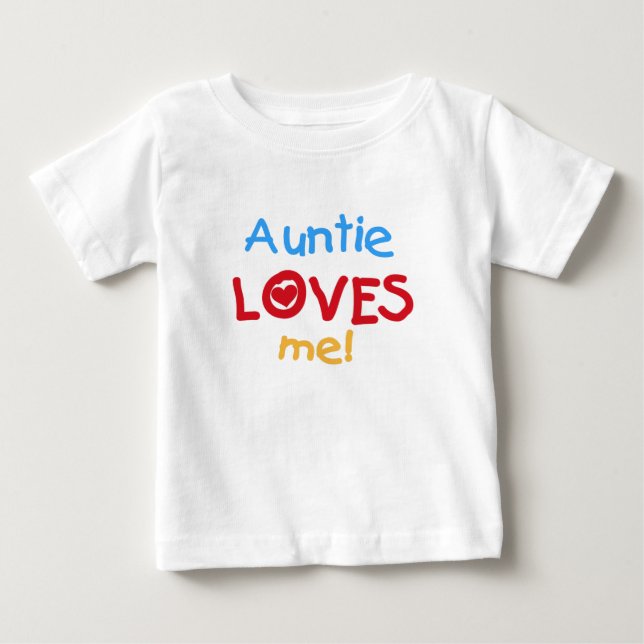 T-shirt Pour Bébé Tante M'aime (Devant)