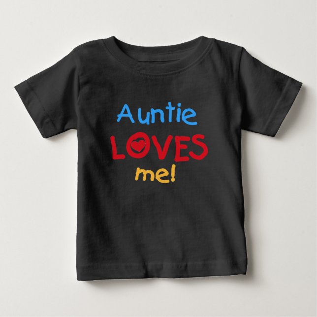 T-shirt Pour Bébé Tante M'aime (Devant)