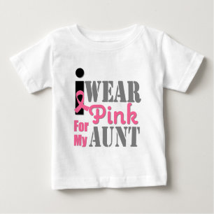 T-shirt Pour Bébé Tante ROSE de RUBAN de CANCER DU SEIN