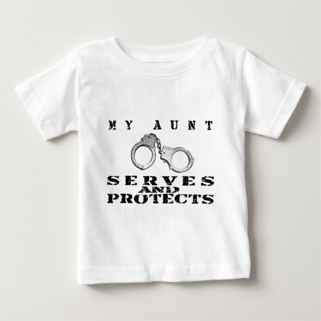 T-shirt Pour Bébé Tante Serve Protects - Cuisses (Devant)