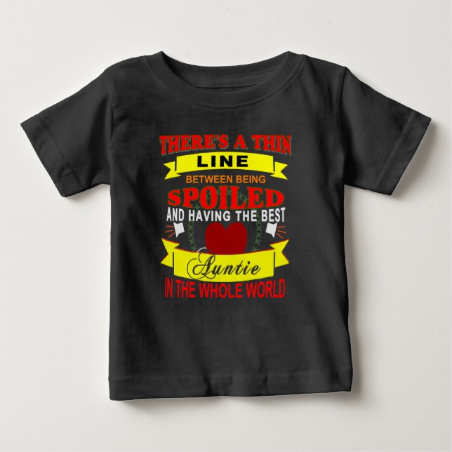 T-shirt Pour Bébé Tante spoil (Devant)