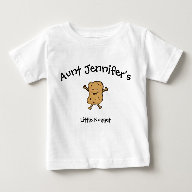 T-shirt Pour Bébé Tante Vêtements bébé Petit Nugget Niece Nephew (Devant)
