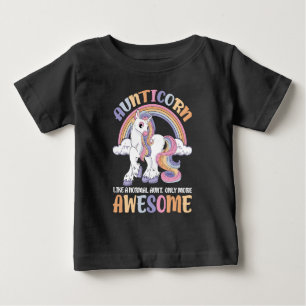 T-shirt Pour Bébé tantine licorne comme une tante normale mais en pl