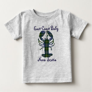 T-shirt Pour Bébé Tartan Canada de la Nouvelle-Écosse de homard de