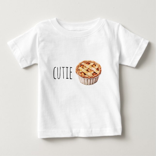 T-shirt Pour Bébé Tarte Citrouille à tarte croûte (Devant)