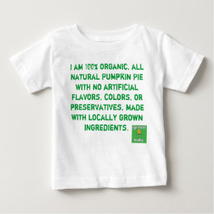 T-shirt Pour Bébé Tarte de citrouille organique