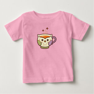 T-shirt Pour Bébé Tasse à thé Sweet Owl - Yeux qui clignent & Thé ch