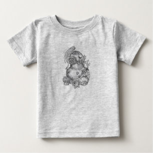 T-shirt Pour Bébé Tatouage de casque de plongée de vieille école