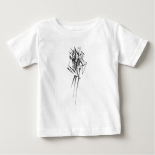 T-shirt Pour Bébé Tatouage Tribal Abstrait Noir Blanc en Bloc
