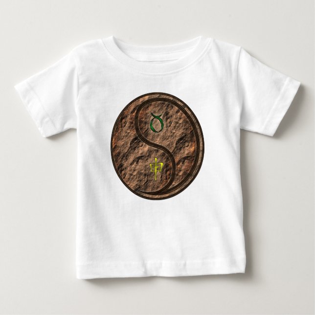 T-shirt Pour Bébé Taureau & Singe de Terre (Devant)