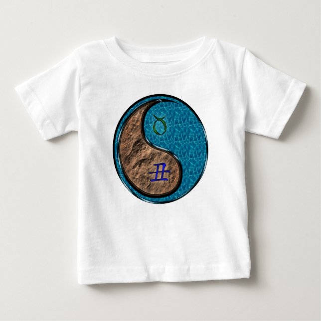 T-shirt Pour Bébé Taurus & Bœuf d'eau (Devant)