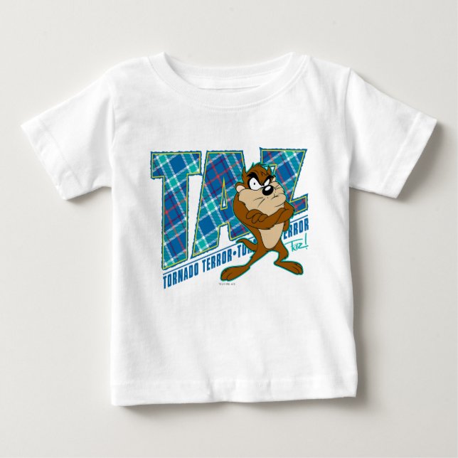 T-shirt Pour Bébé TAZ™ Tornado Terreur Plaid (Devant)