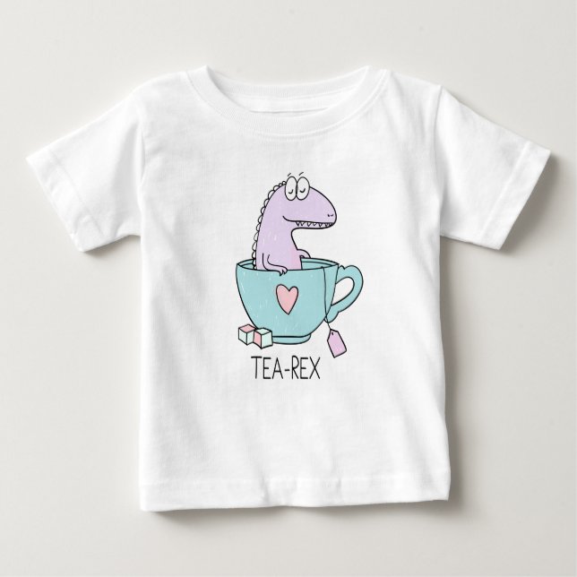 T-shirt Pour Bébé Tea Rex Dinosaur (Devant)