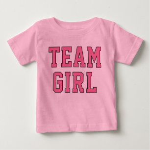 T-shirt Pour Bébé Team Girl Pink Baby Genre Reveal Party