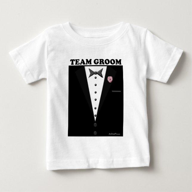 T-shirt Pour Bébé Team Groom (tuxedo) (Devant)