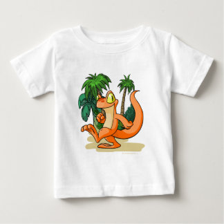 T-shirt Pour Bébé Techo orange sur une recherche d'île de mystère