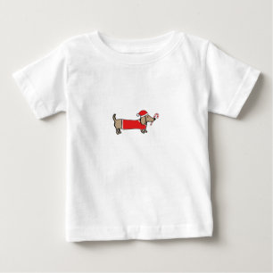 T-shirt Pour Bébé Teckel de Noël
