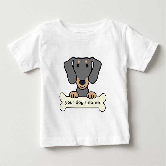 T-shirt Pour Bébé Teckel personnalisé (Devant)